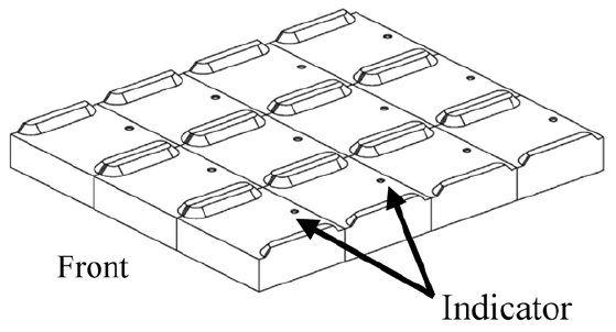 4100 even rows of bricks with dimples back